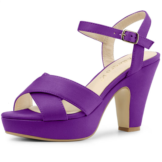 Women's Platform Chunky Heel Slingback Sandals
