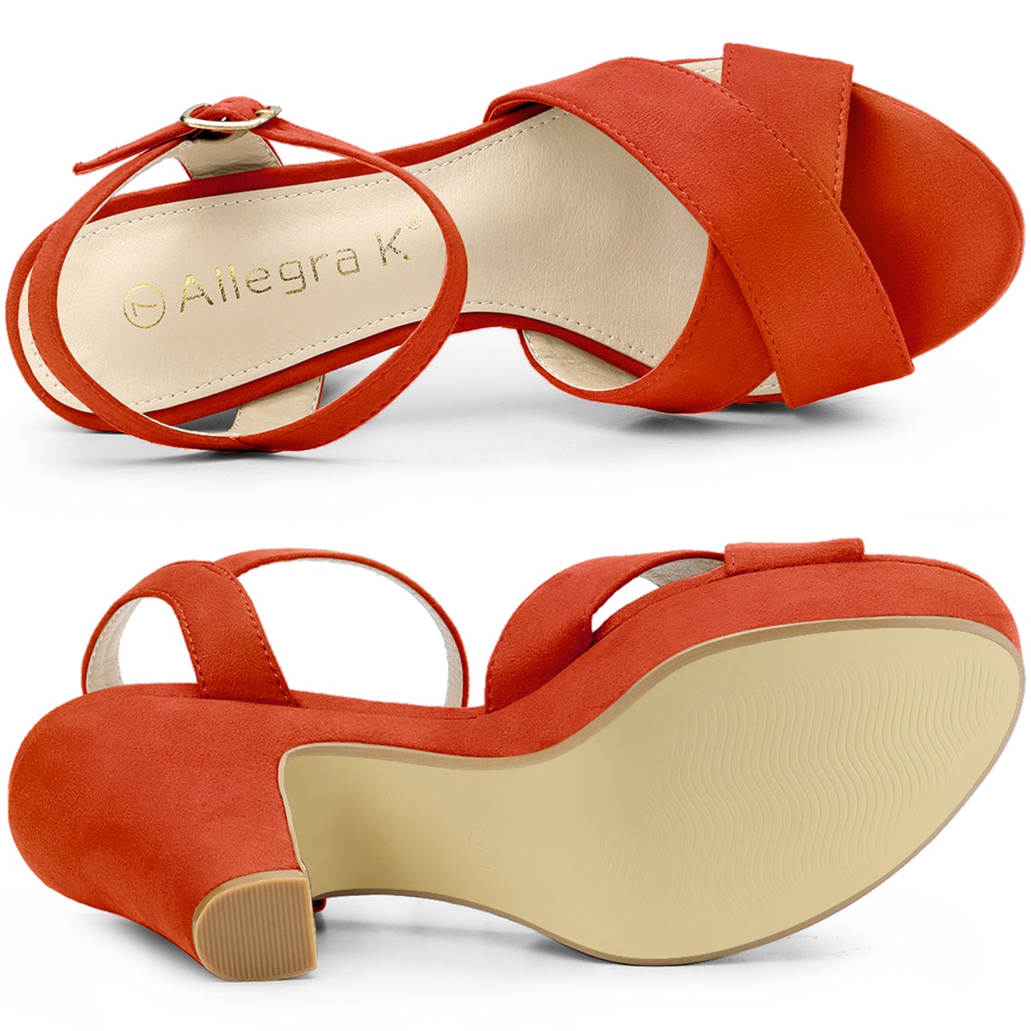 Women's Platform Chunky Heel Slingback Sandals