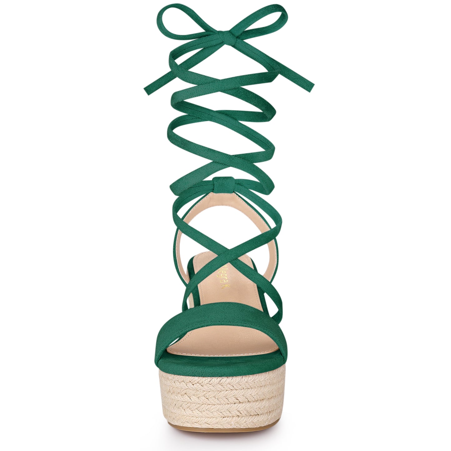 Women's Lace Up Wedge Heel Platform Slingback Strappy Sandals