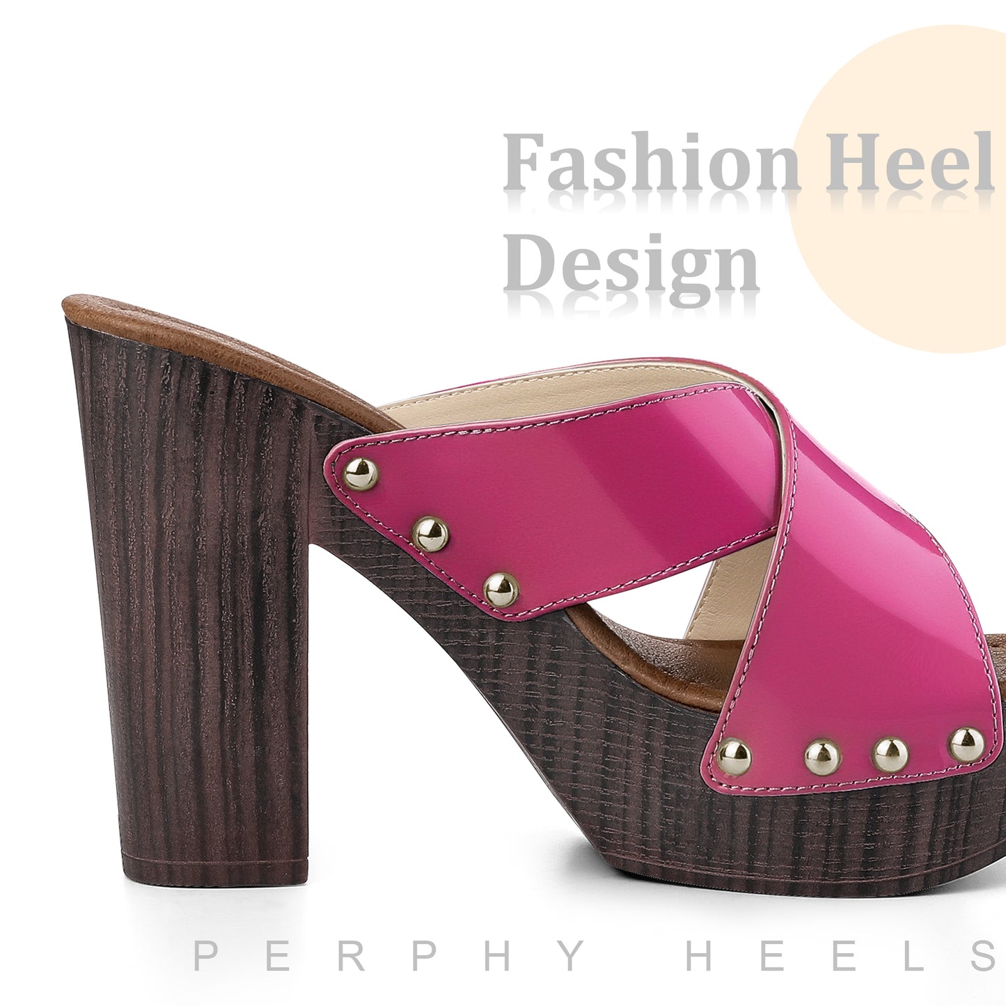 Women Platform Crisscross Strap Chunky Heels Sandals