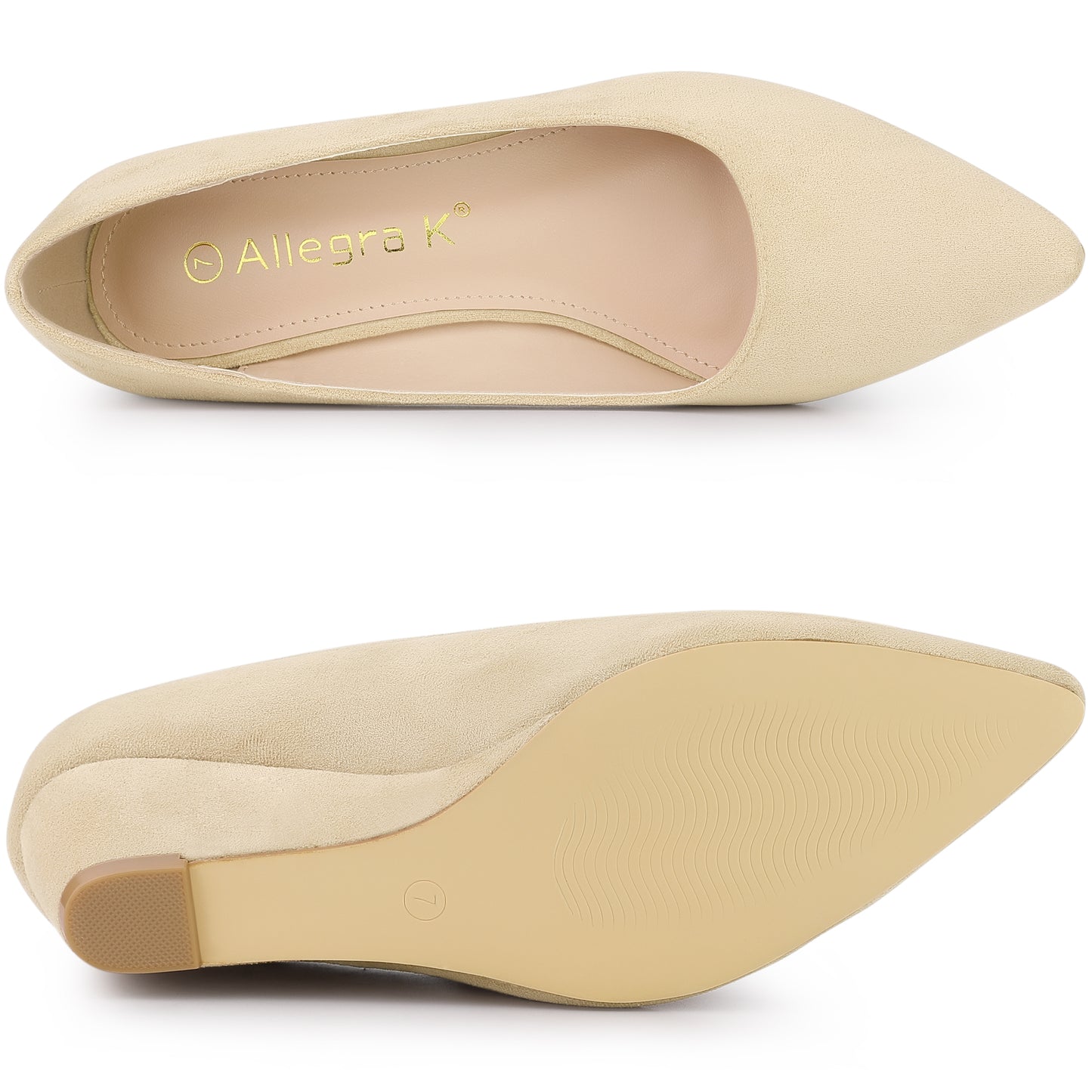 Women's Pointy Toe Slip On Wedges Heels Pumps