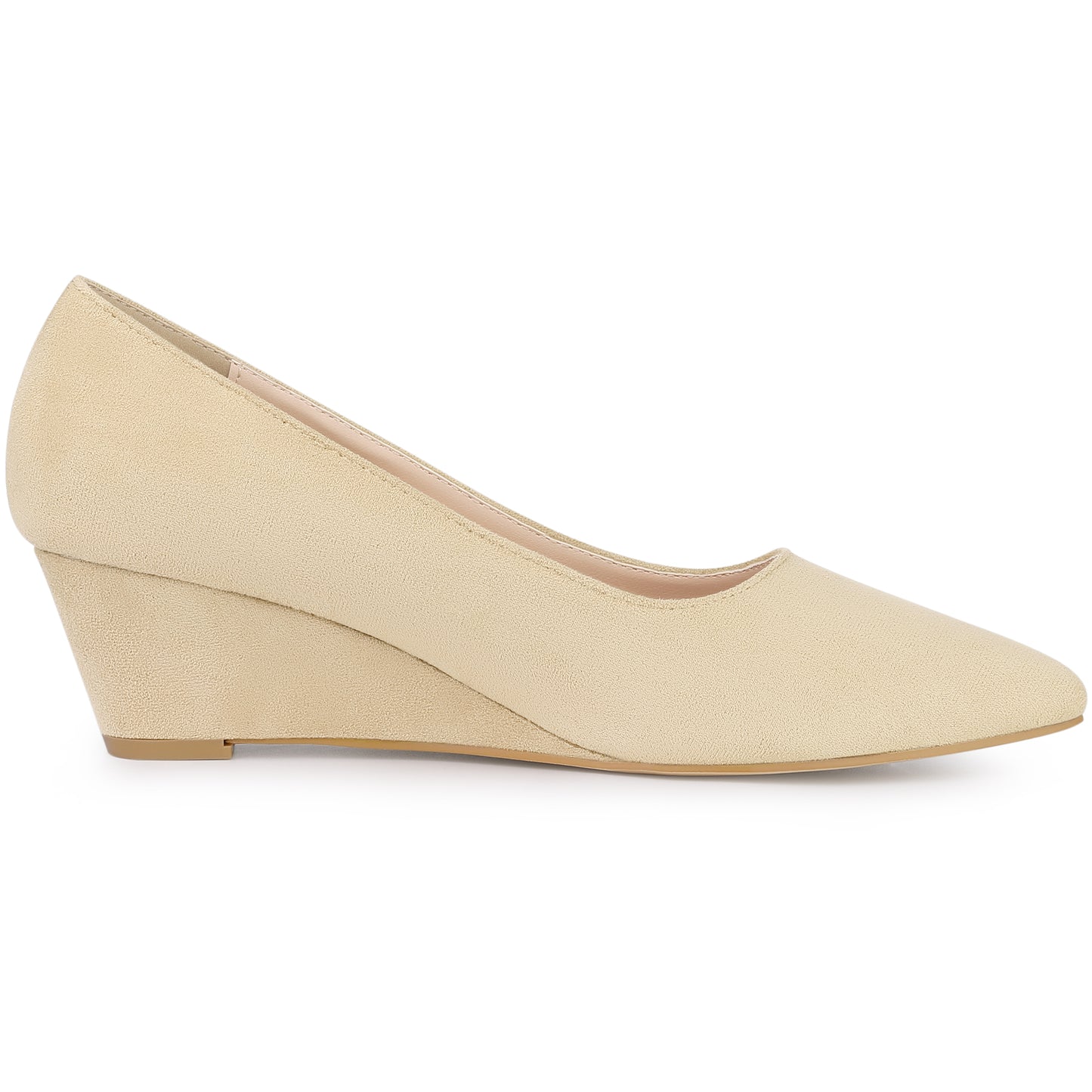 Women's Pointy Toe Slip On Wedges Heels Pumps