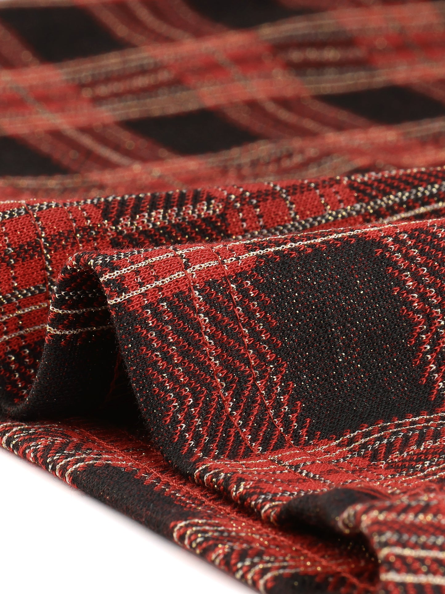 Falda tubo a cuadros con cintura alta elástica hasta la rodilla para mujer con cremallera lateral