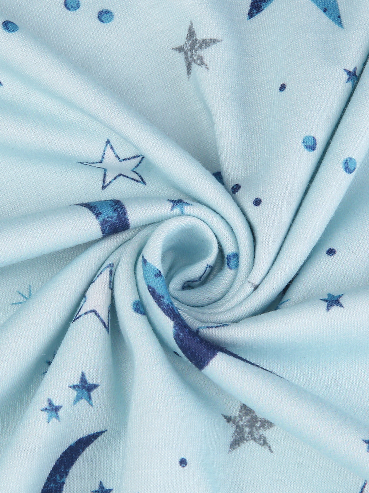 [PACK SALES] Women's Plus Size 2 Pieces Short Sleeve V Neck Star Moon Pattern Sleepshirt