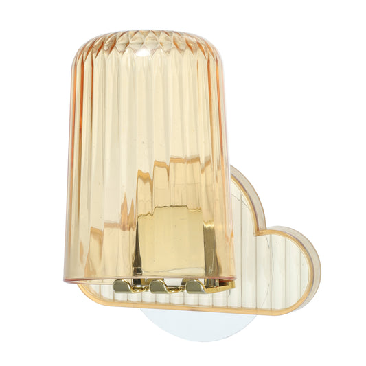 1 Set Cloud Shaped Wall Mounted Toothbrush Holder with Cup, 4.33"x2.56" Orange