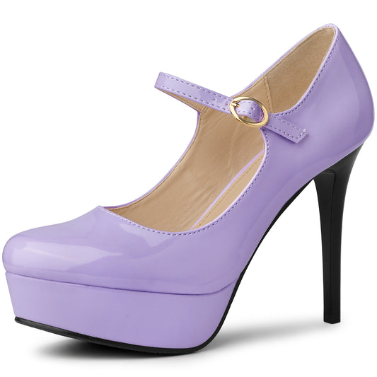Zapatos de vestir Mary Jane con plataforma y tiras en el tobillo para mujer