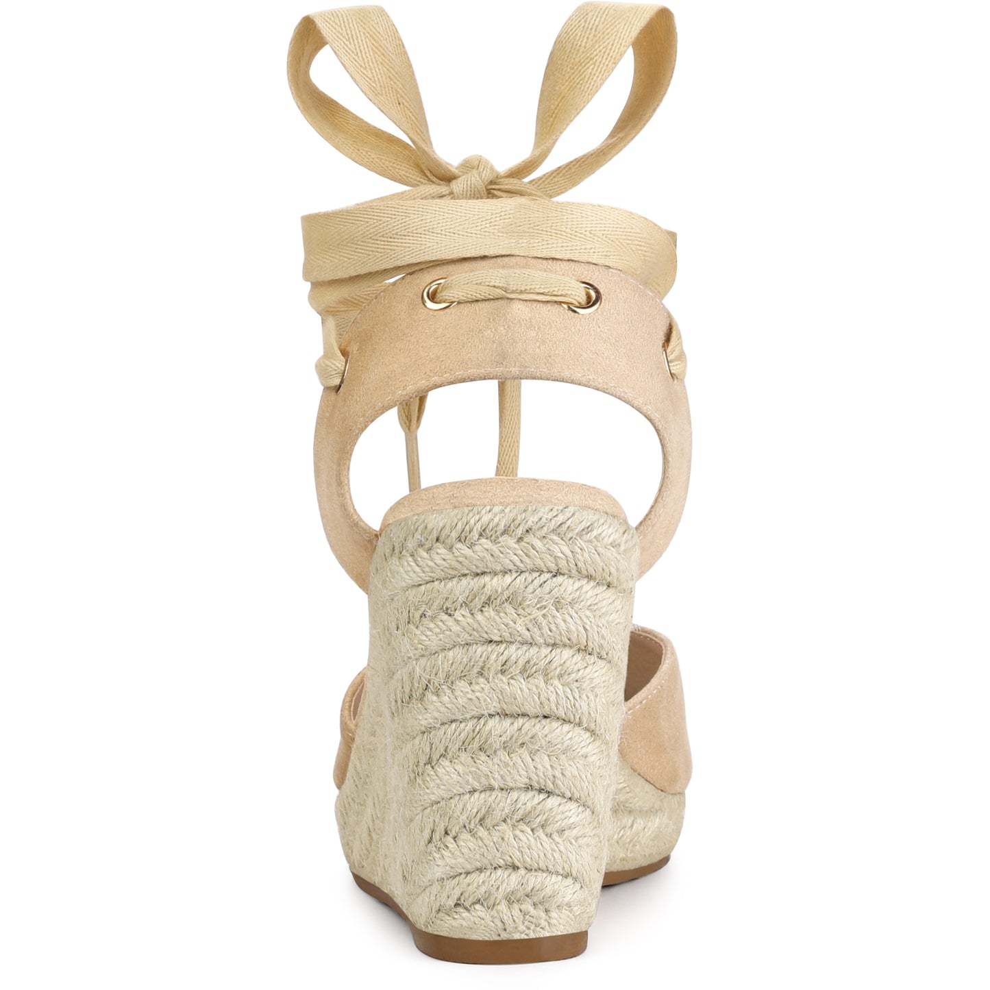 Sandalias de plataforma con cuña y cordones para mujer