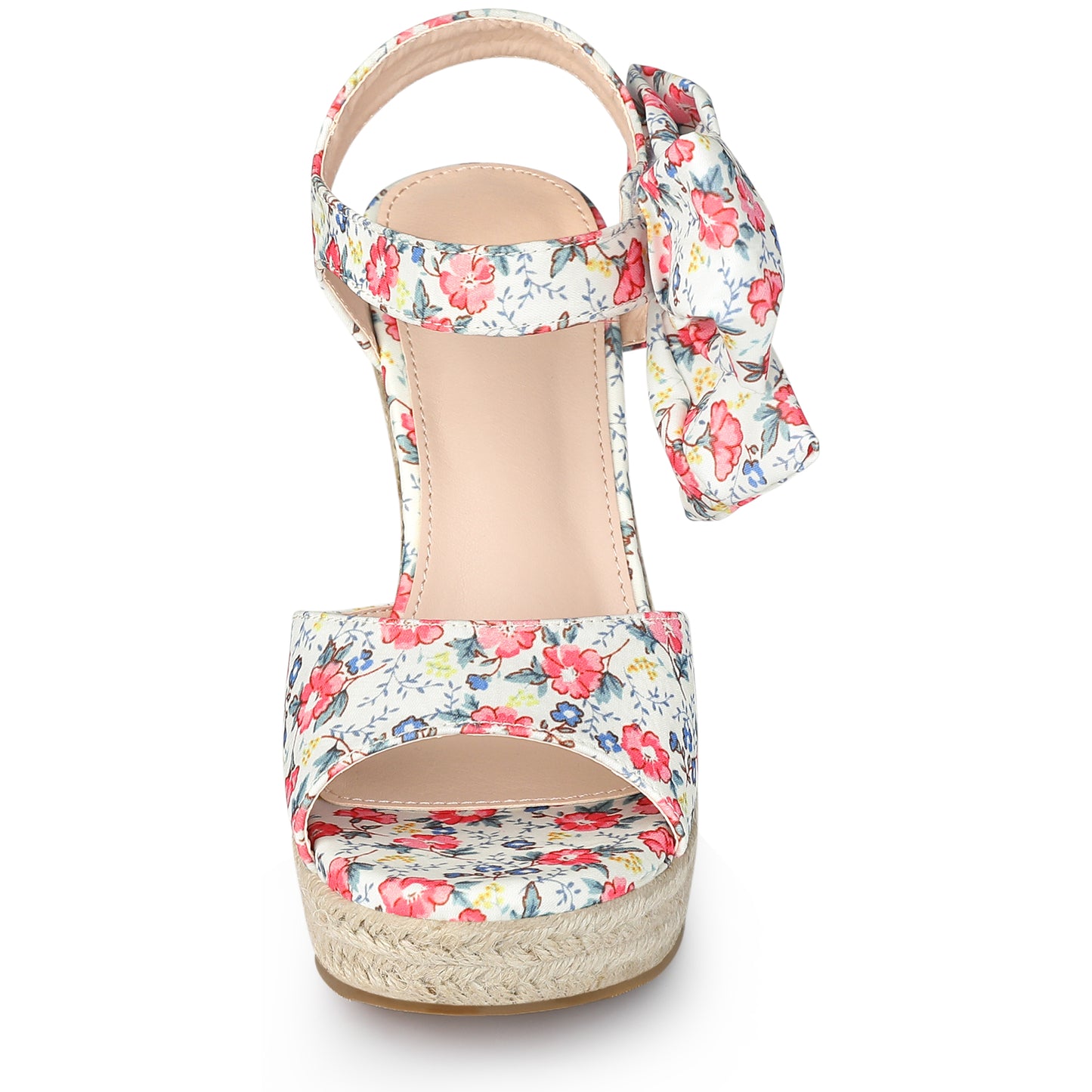 Women's Floral Printed Slingback Espadrille Wedge Sandals