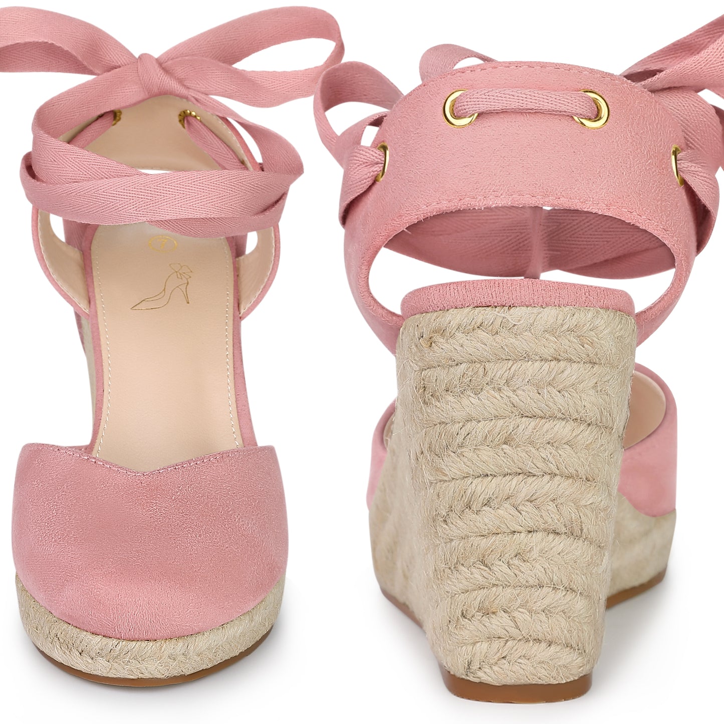 Sandalias de plataforma con cuña y cordones para mujer