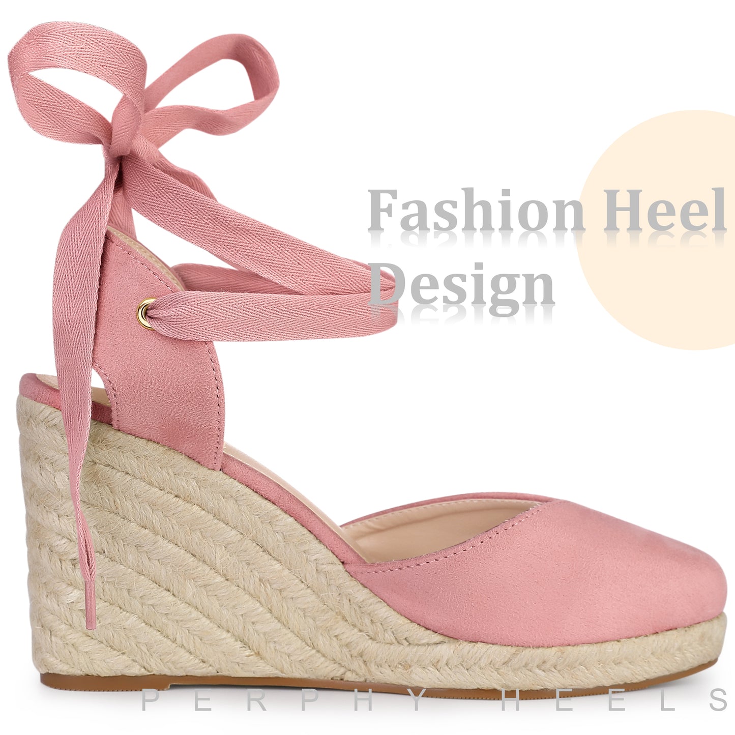 Sandalias de plataforma con cuña y cordones para mujer