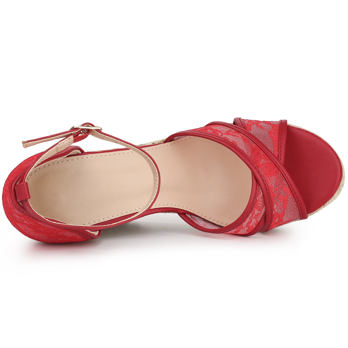 Women's Ankle Strap Espadrille Wedge Heel Sandals