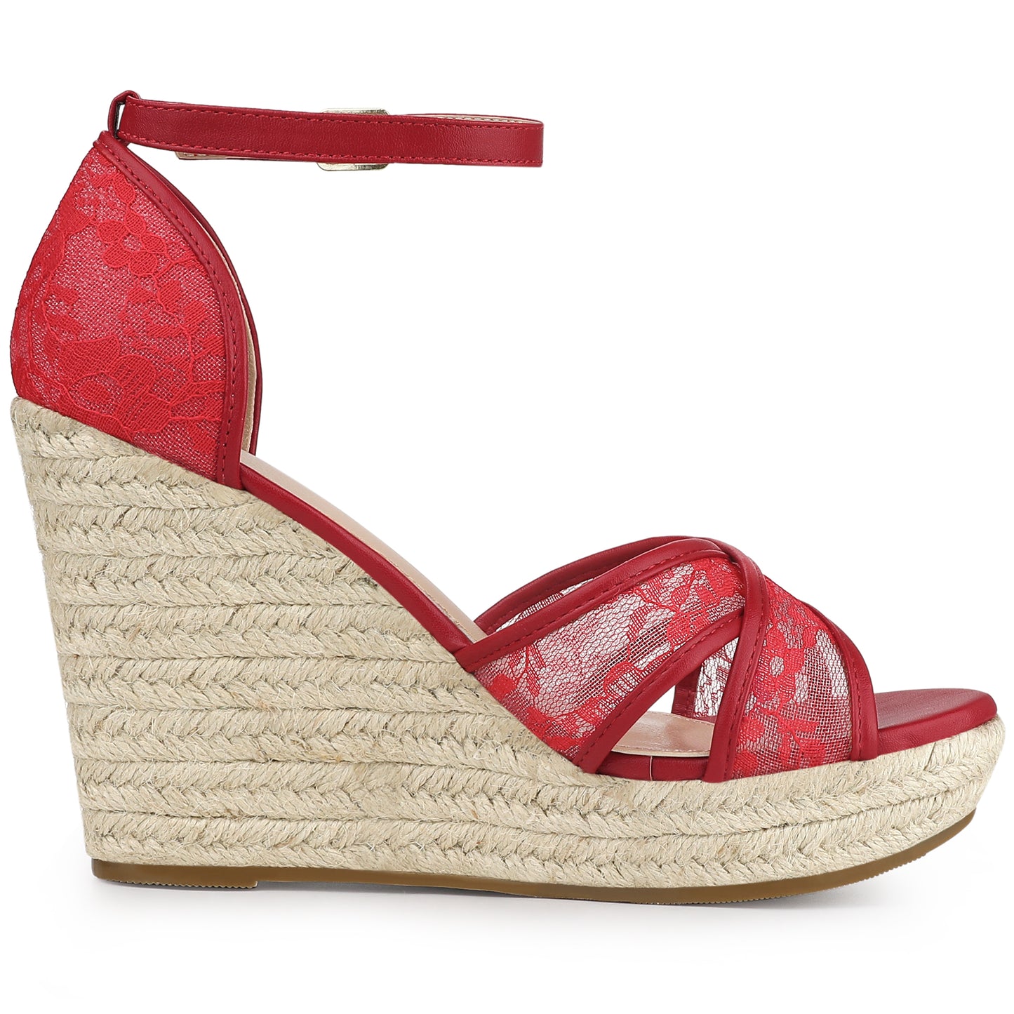 Women's Ankle Strap Espadrille Wedge Heel Sandals