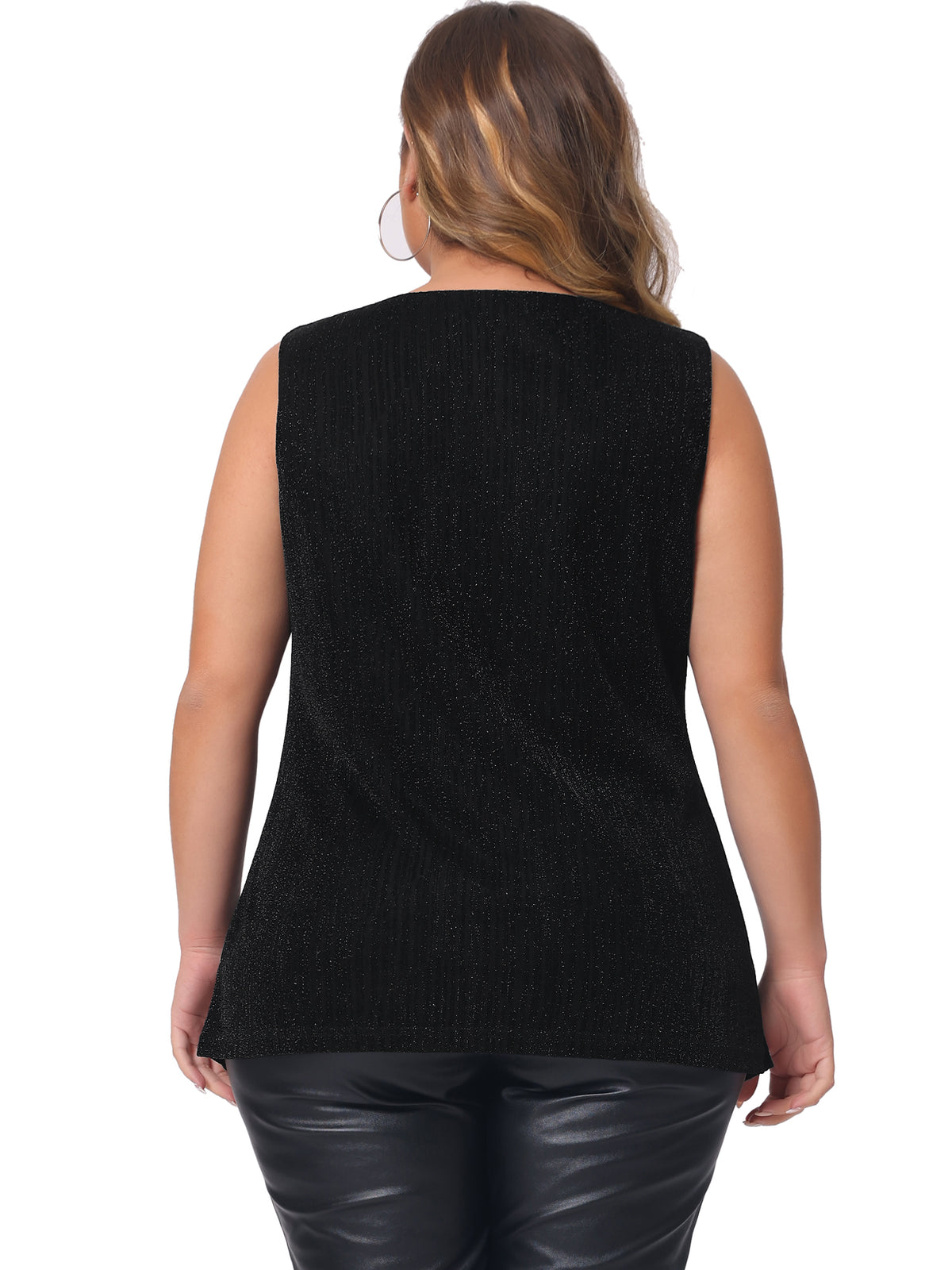[PACK SALES] Women's Plus Size Packs Sleeveless Glitter Sequin Party Tank Top
