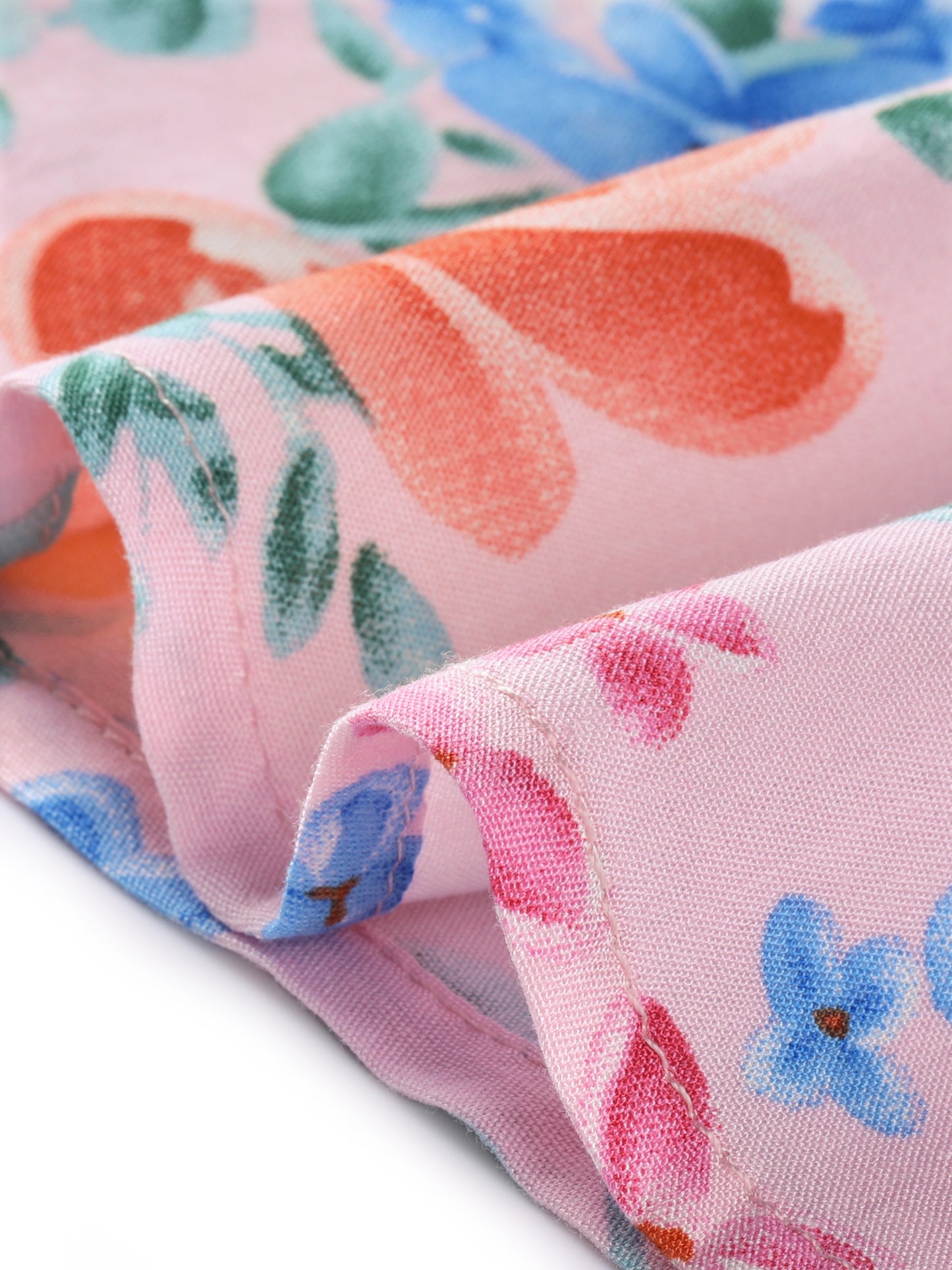 Women's Summer Beach Ruched Split Thigh Tropical Skirt