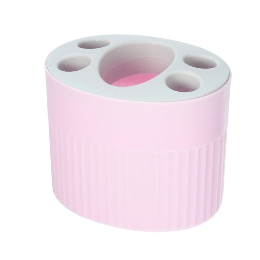 Portacepillos de dientes para baño, organizador de cepillos de dientes, 12,7 x 9,1 x 9,5 cm, color rosa