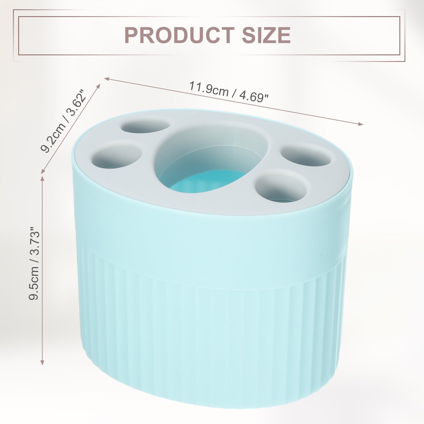 Bathroom Toothbrush Holder, Toothbrush Storage Organizers 4.69"x3.62"x3.73" Blue