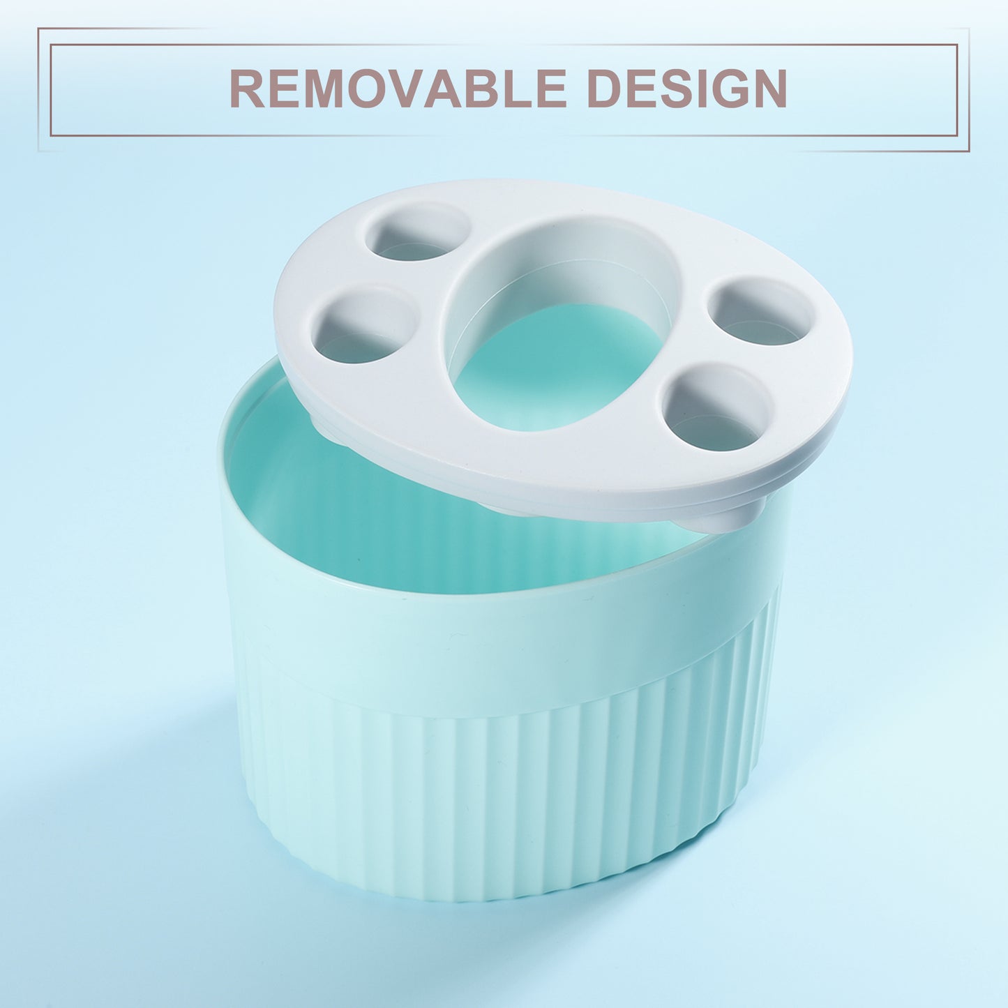 Bathroom Toothbrush Holder, Toothbrush Storage Organizers 4.69"x3.62"x3.73" Blue