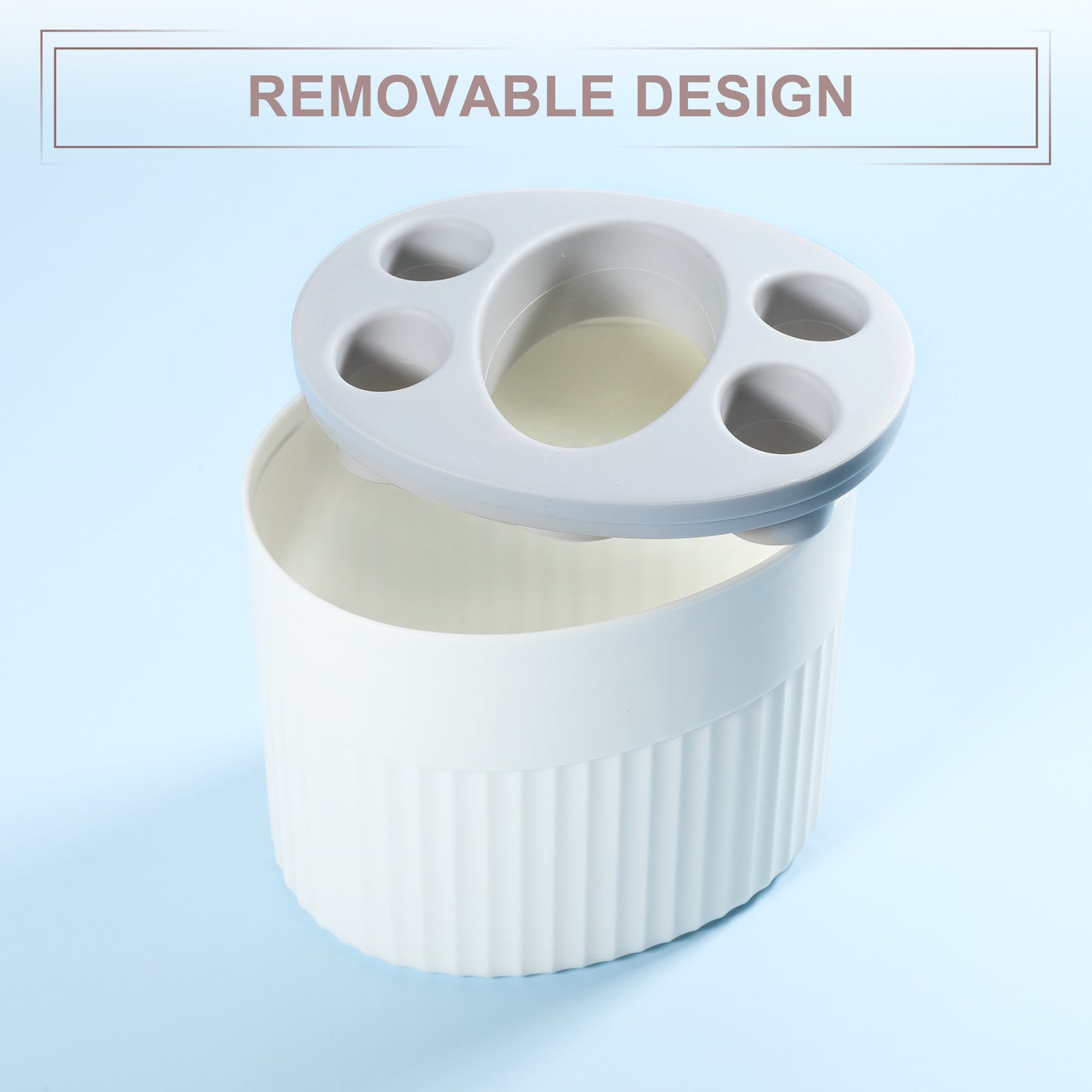 Bathroom Toothbrush Holder, Toothbrush Storage Organizers 4.69"x3.62"x3.73" White