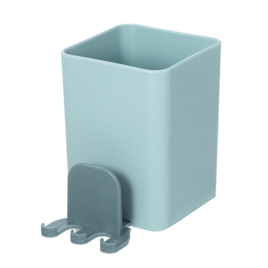 Wall Mounted Toothbrush Holders Bathroom Storage Organizers 2.45"x2.45"x3.39" Blue