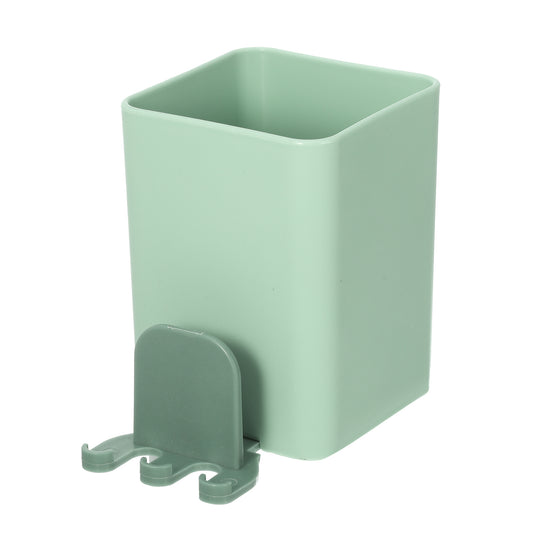 Wall Mounted Toothbrush Holders Bathroom Storage Organizers 2.45"x2.45"x3.39" Green