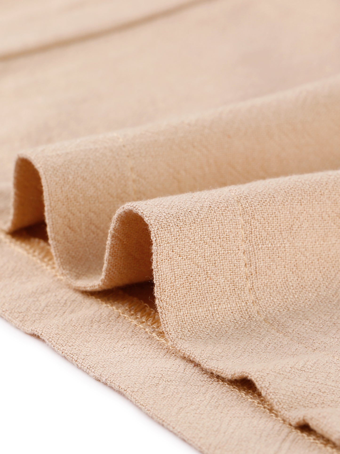 Women's Linen Dressy Casual Elastic Waist Split Midi Pencil Skirt