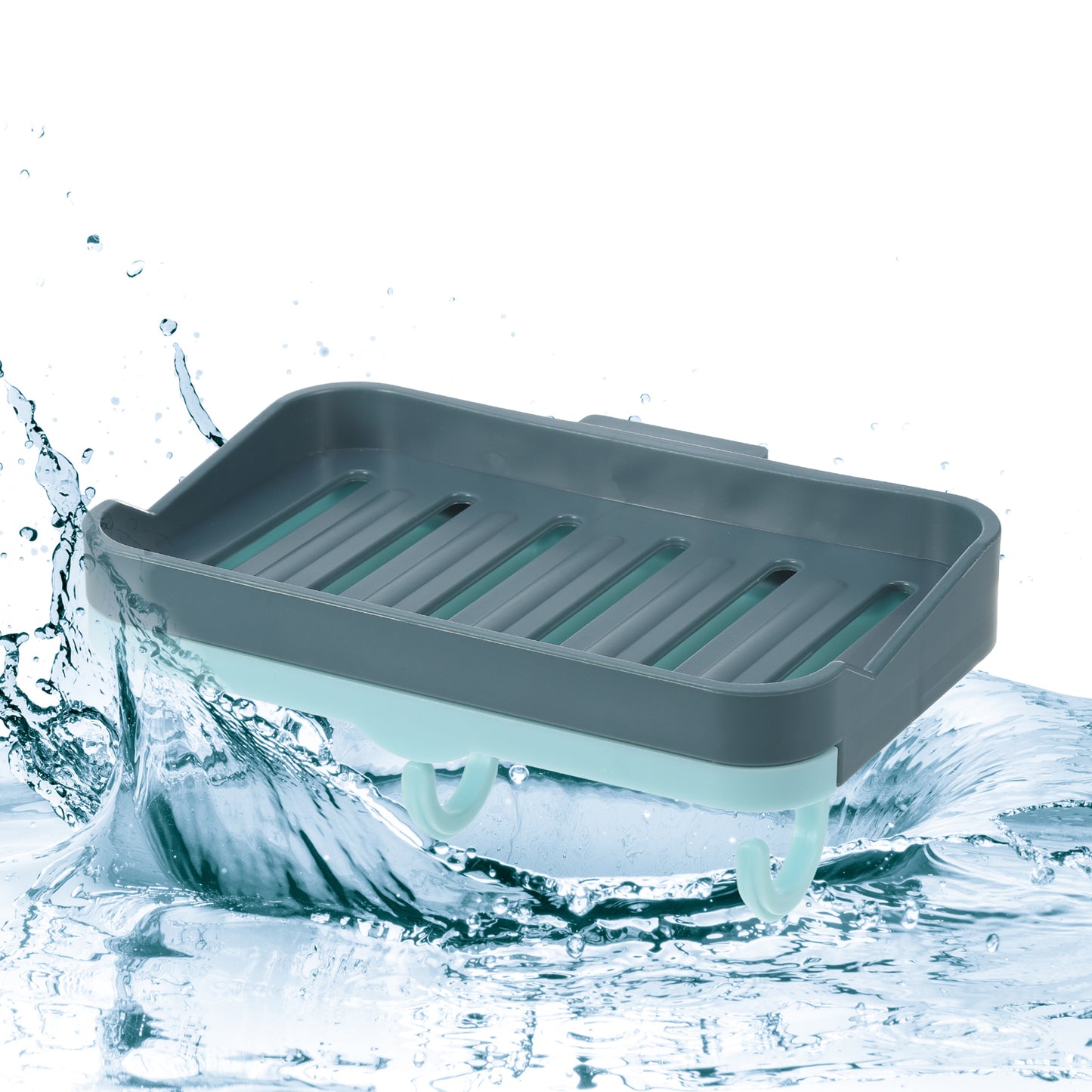 2 Pcs Soap Dish, Wall Mounted Soap Holder for Bathroom Kitchen Purple, Blue
