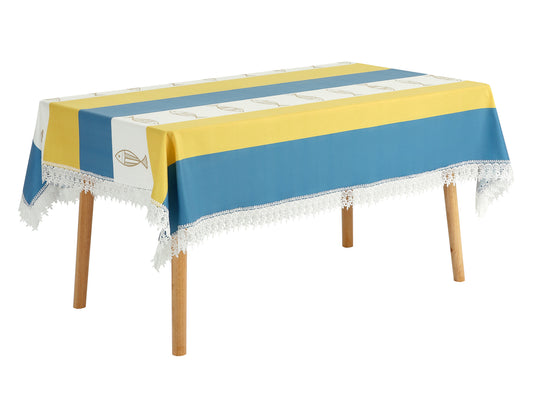 Lace Tablecloth Rectangle Decor Macrame Polyester Table Cover