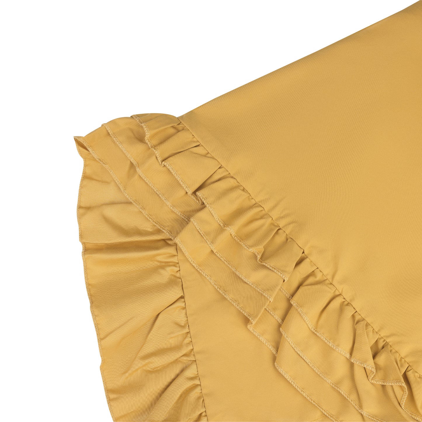 Triple Ruffle Pillowcases, Set of 2 Pillow Covers, Bedding Pillow Shams with Envelope Closure