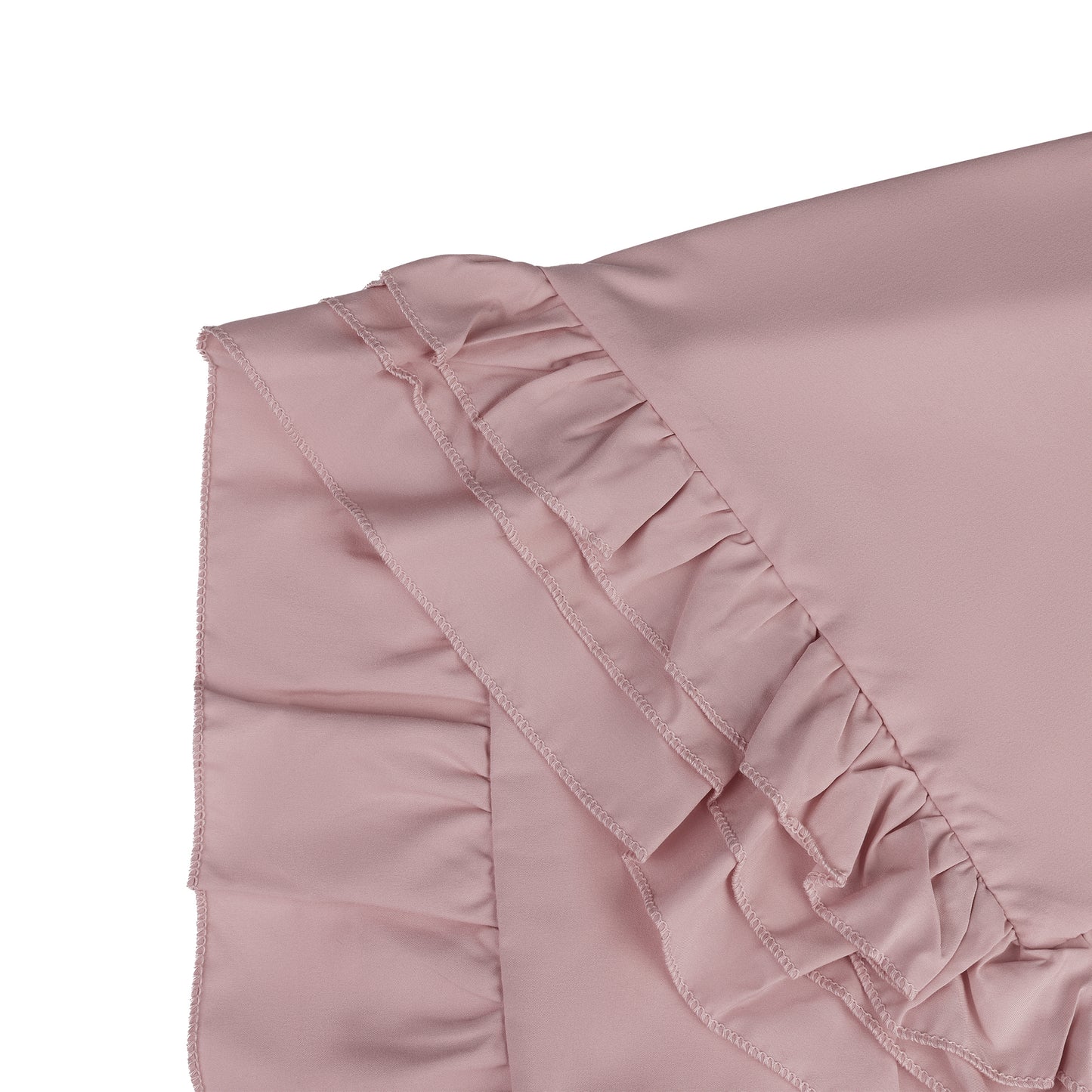 Triple Ruffle Pillowcases, Set of 2 Pillow Covers, Bedding Pillow Shams with Envelope Closure