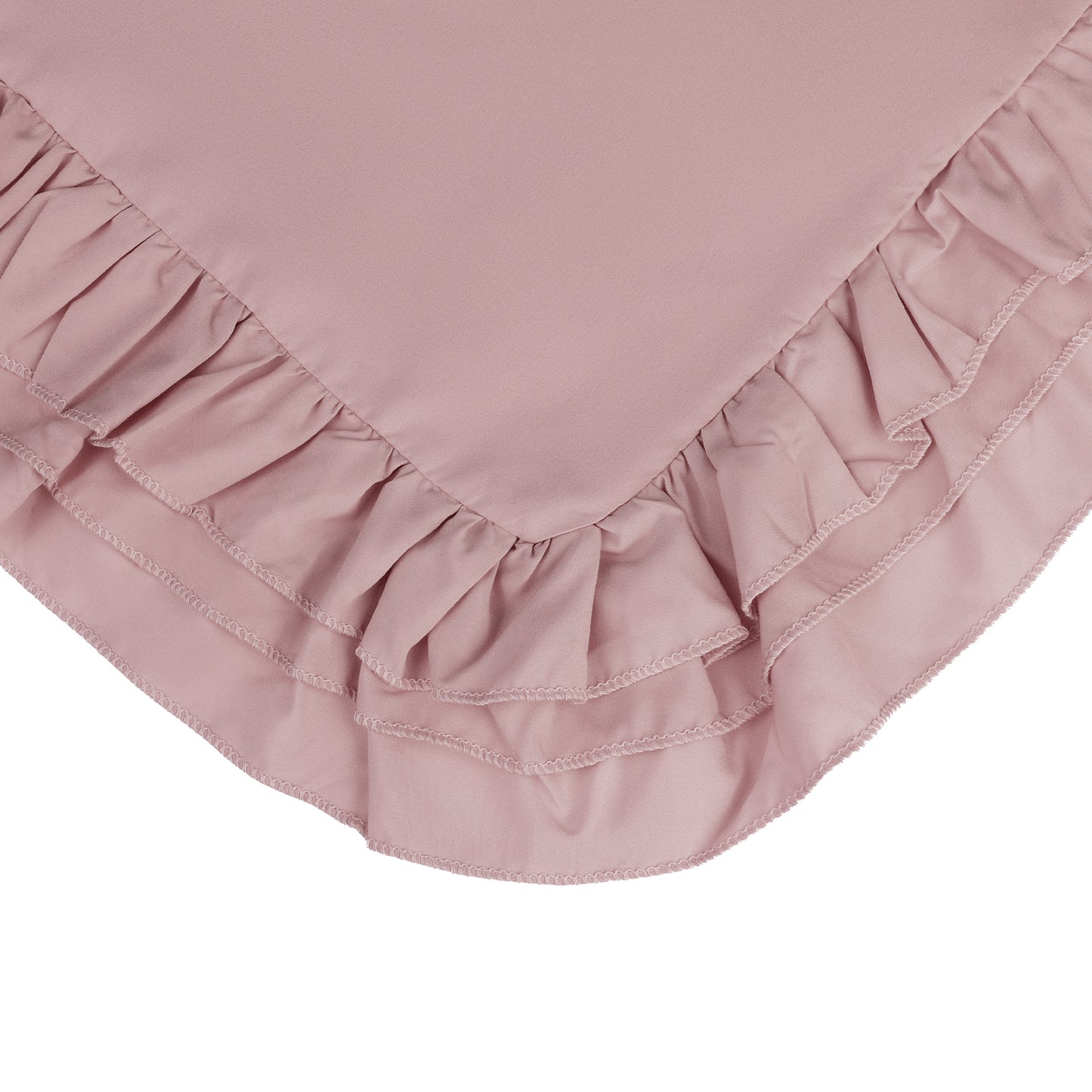Triple Ruffle Pillowcases, Set of 2 Pillow Covers, Bedding Pillow Shams with Envelope Closure
