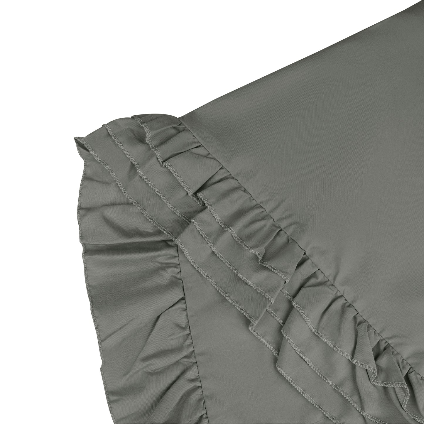 Triple Ruffle Pillowcases, Set of 2 Pillow Covers, Bedding Pillow Shams with Envelope Closure