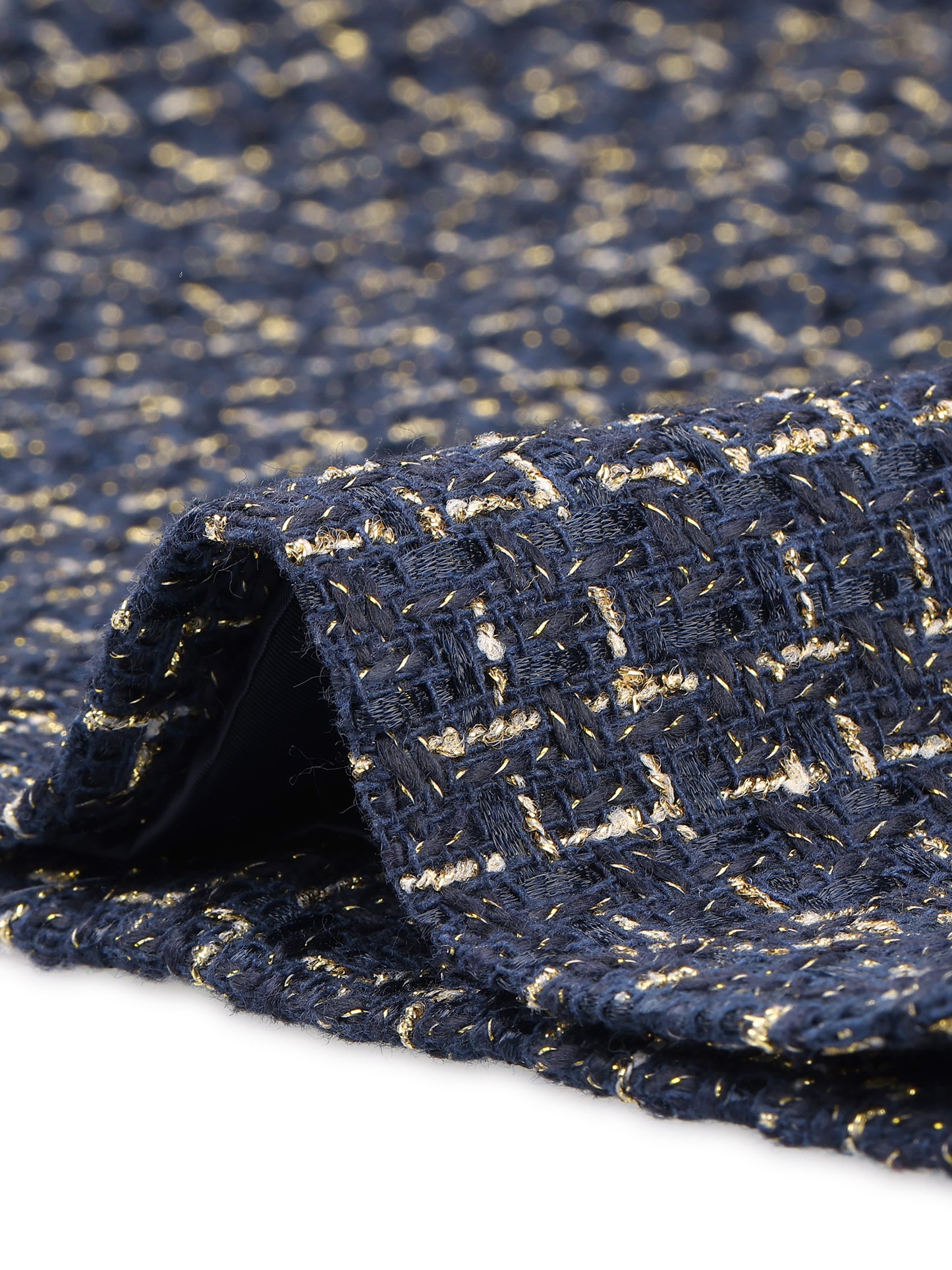 Falda tubo ajustada de tweed a cuadros para mujer, de cintura alta, para el trabajo y la oficina