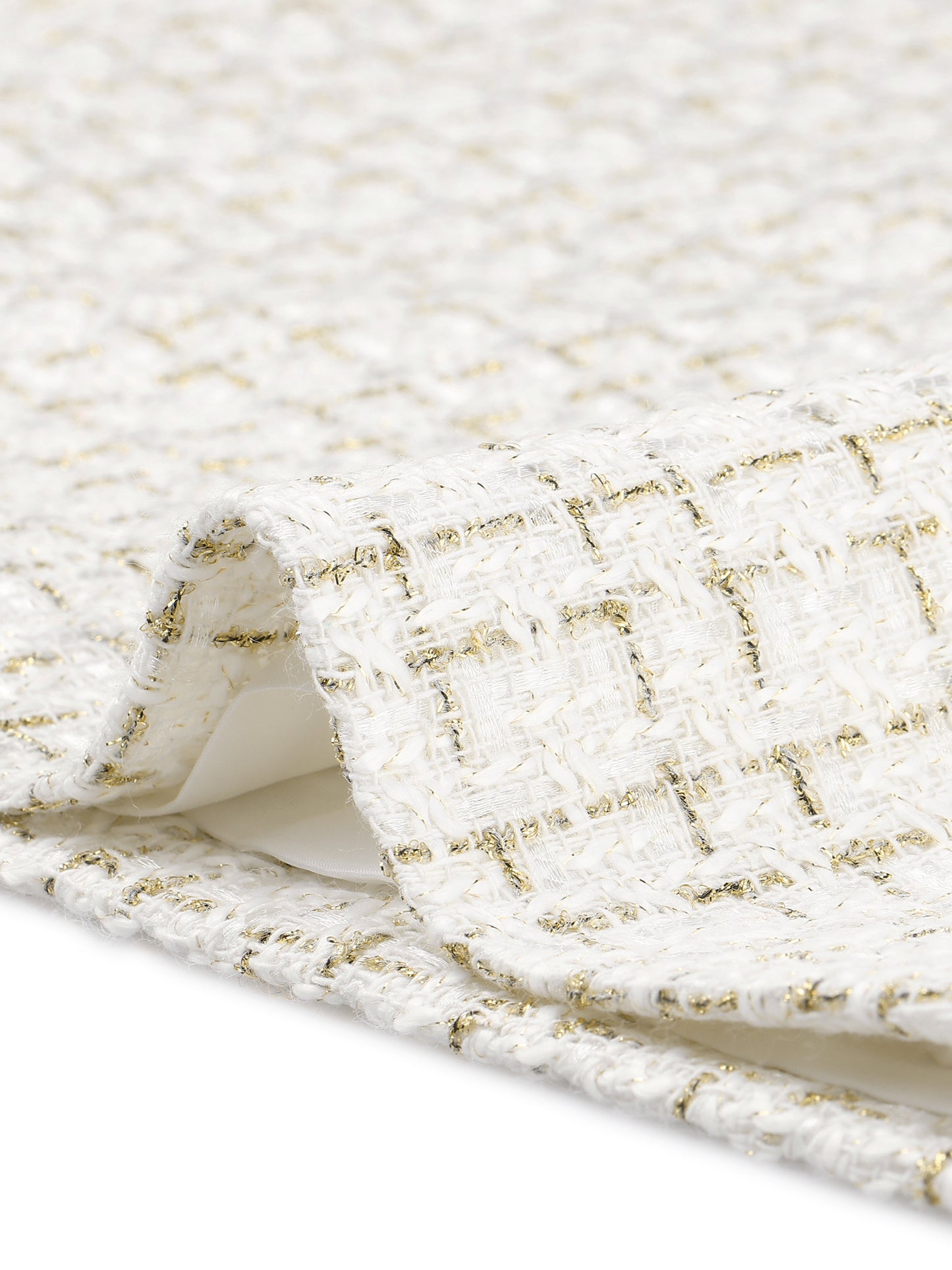 Women's Plaid Tweed High Waist Work Office Bodycon Pencil Skirt