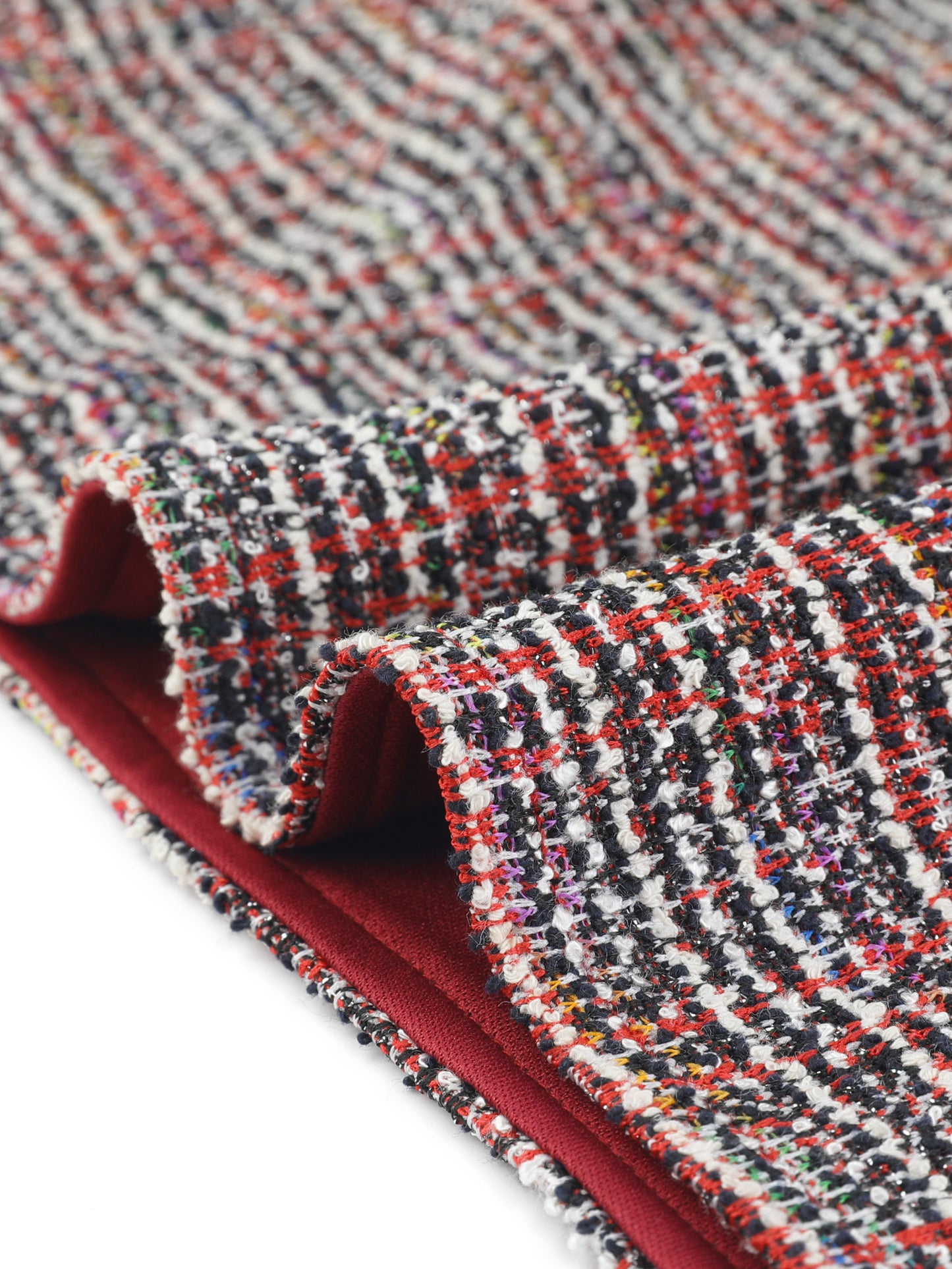 Women's Tweed Plaid Mini Skirt High Waist Elegant Pencil Skirt