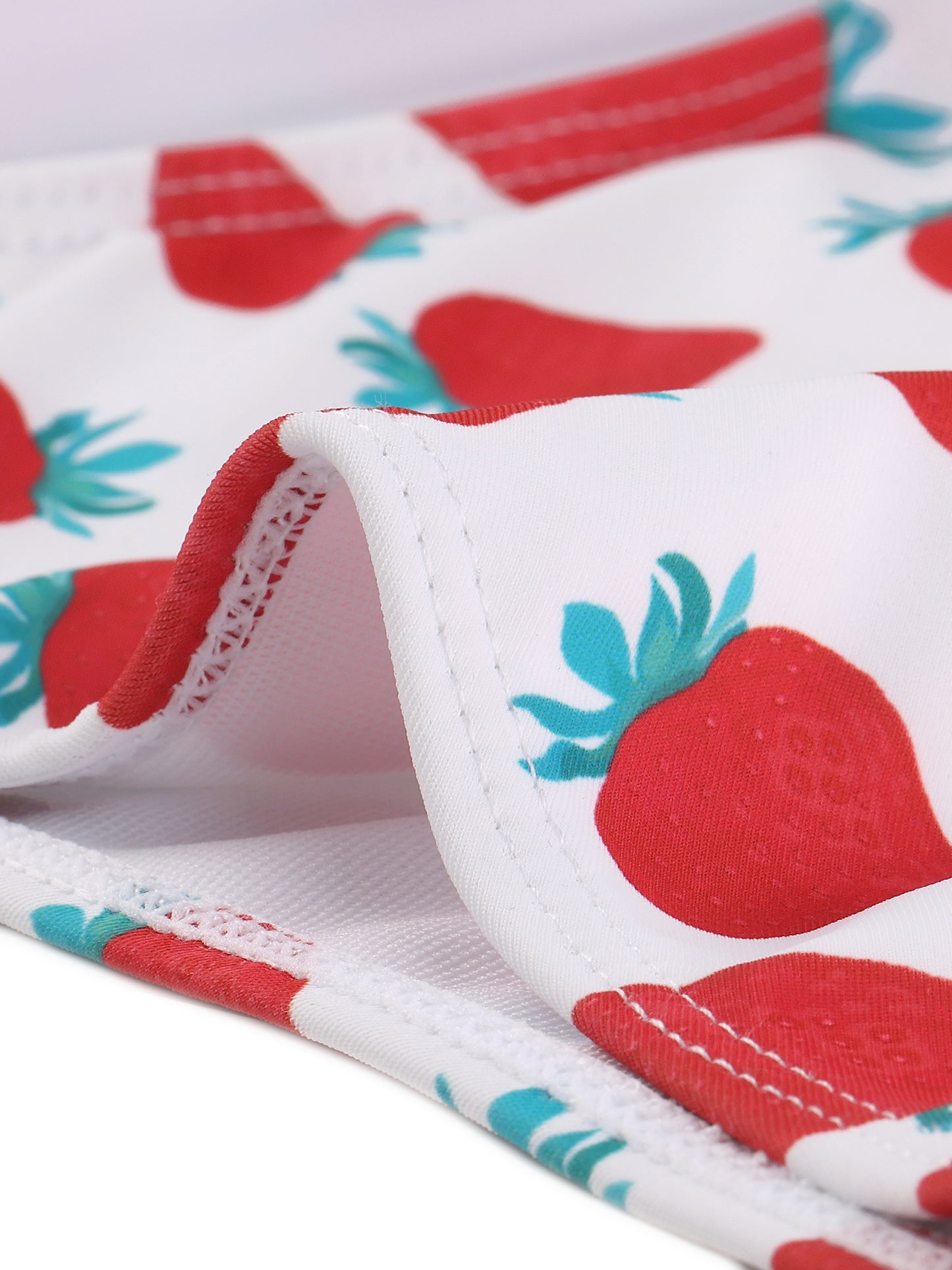 Women Plus Size One Piece Swimsuit Cute Strawberry Pattern Swimwear Bathing Suit