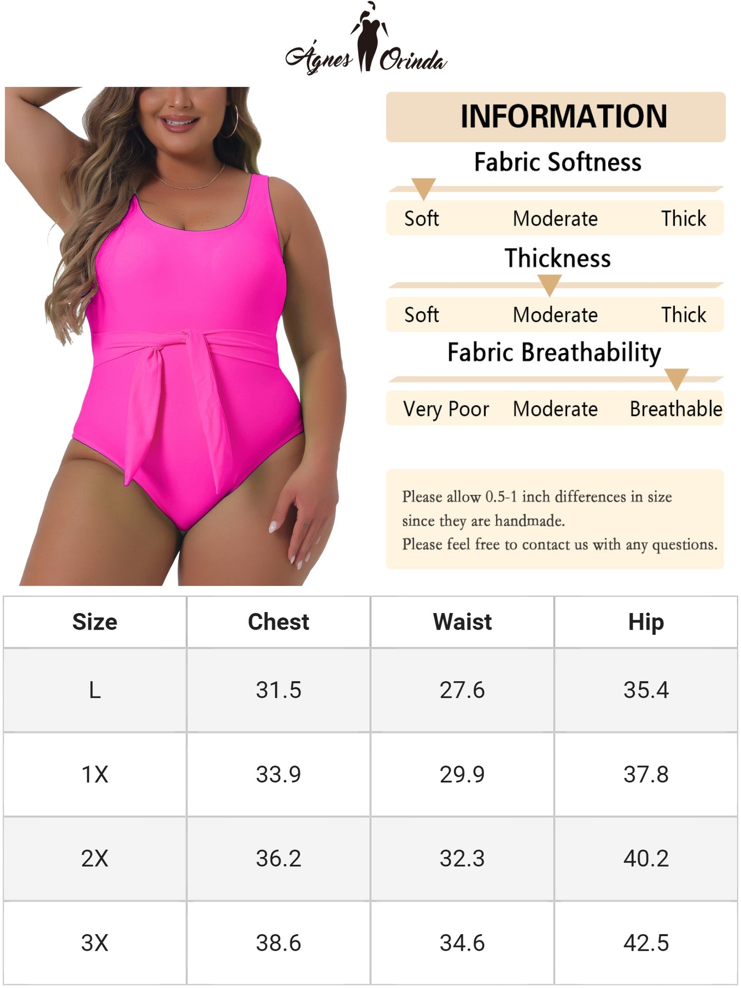 Women Plus Size Bikini Swimsuits Swimwear Flattering High Waisted One Piece Bathing Suit