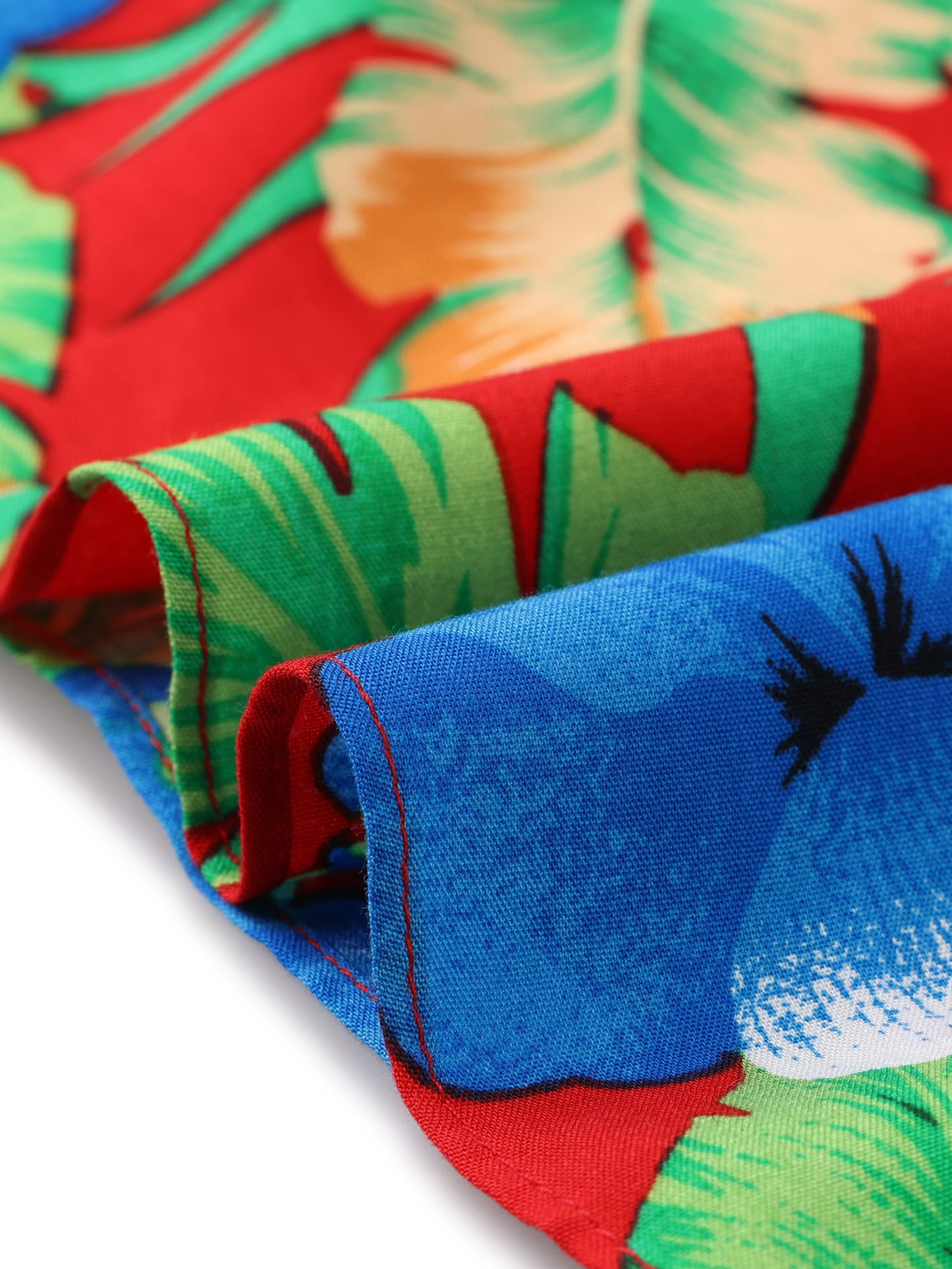 Women's Tropical Floral Print Ruffle Self Tie Knot Split Beach Wrap Skirt