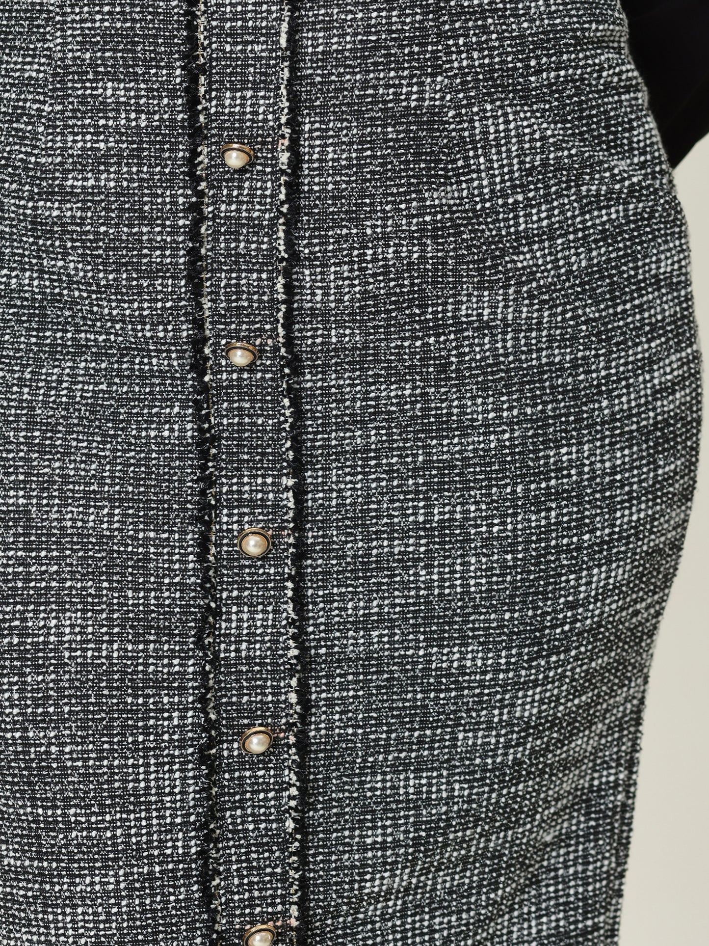 Women's Knee Length Skirt Elegant Tweed Pencil Skirt