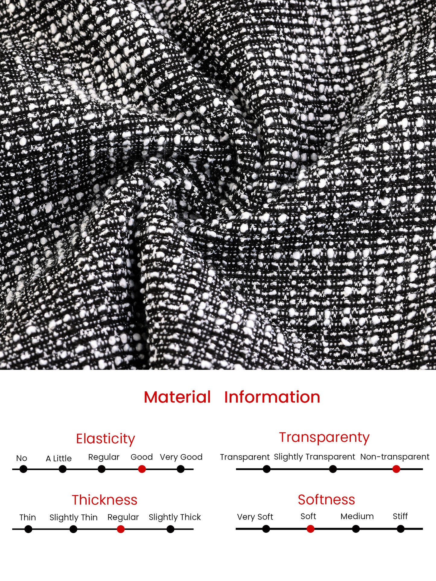 Women's Knee Length Skirt Elegant Tweed Pencil Skirt