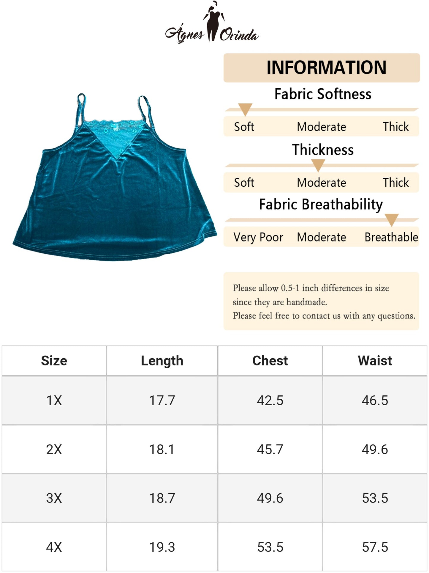 Women Plus Size Sexy Velvet Cami Lace Deep V Neck Sleeveless Camisole Loose Fit Tank Top