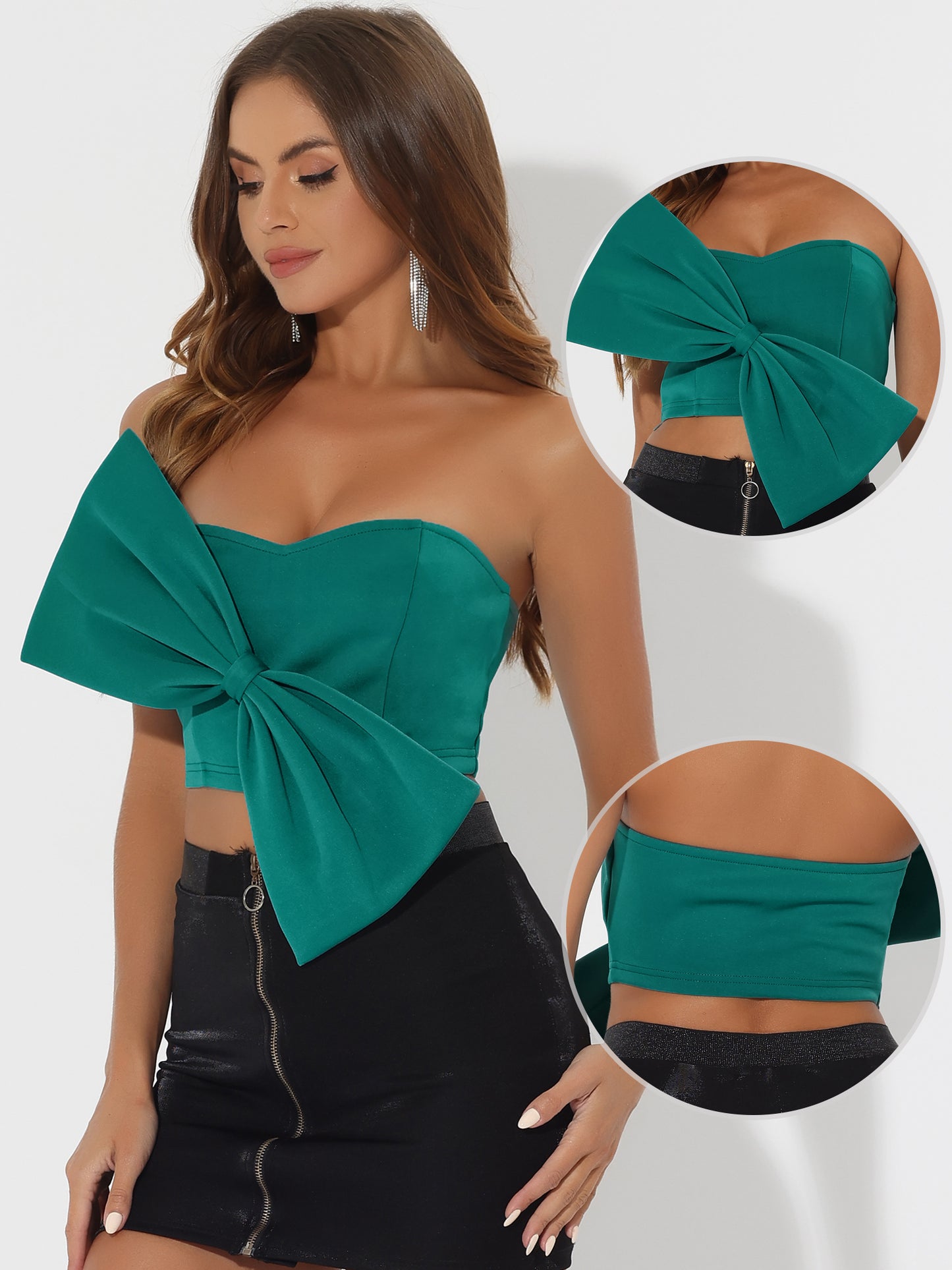Women's Denim Corset Top Button Down Sleeveless Bustier Jean Crop Tank Top