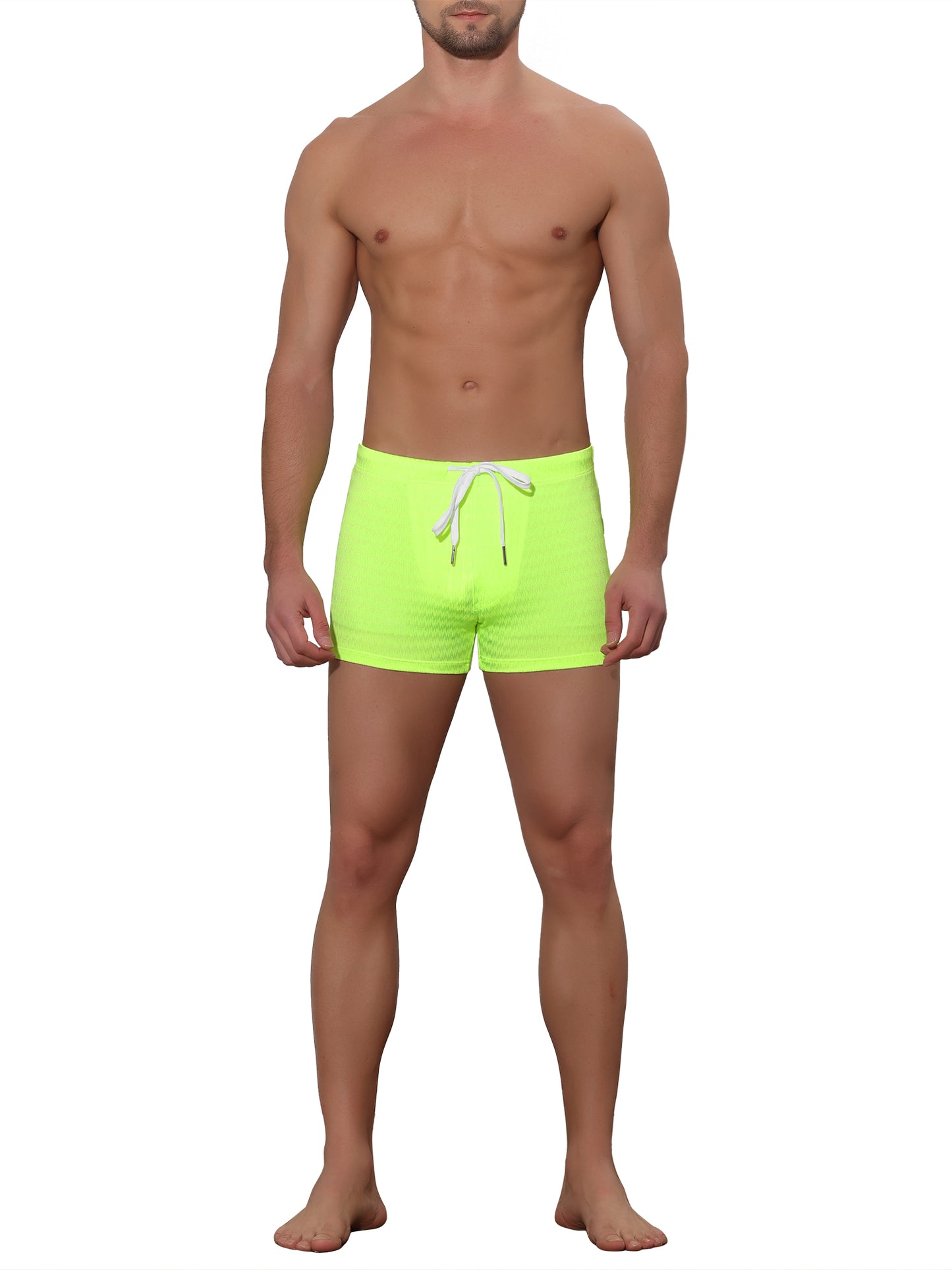 [PACK SALES] Men's 2 PiecesSolid Color Drawstring Waist Summer Beach Pool Swim Trunks