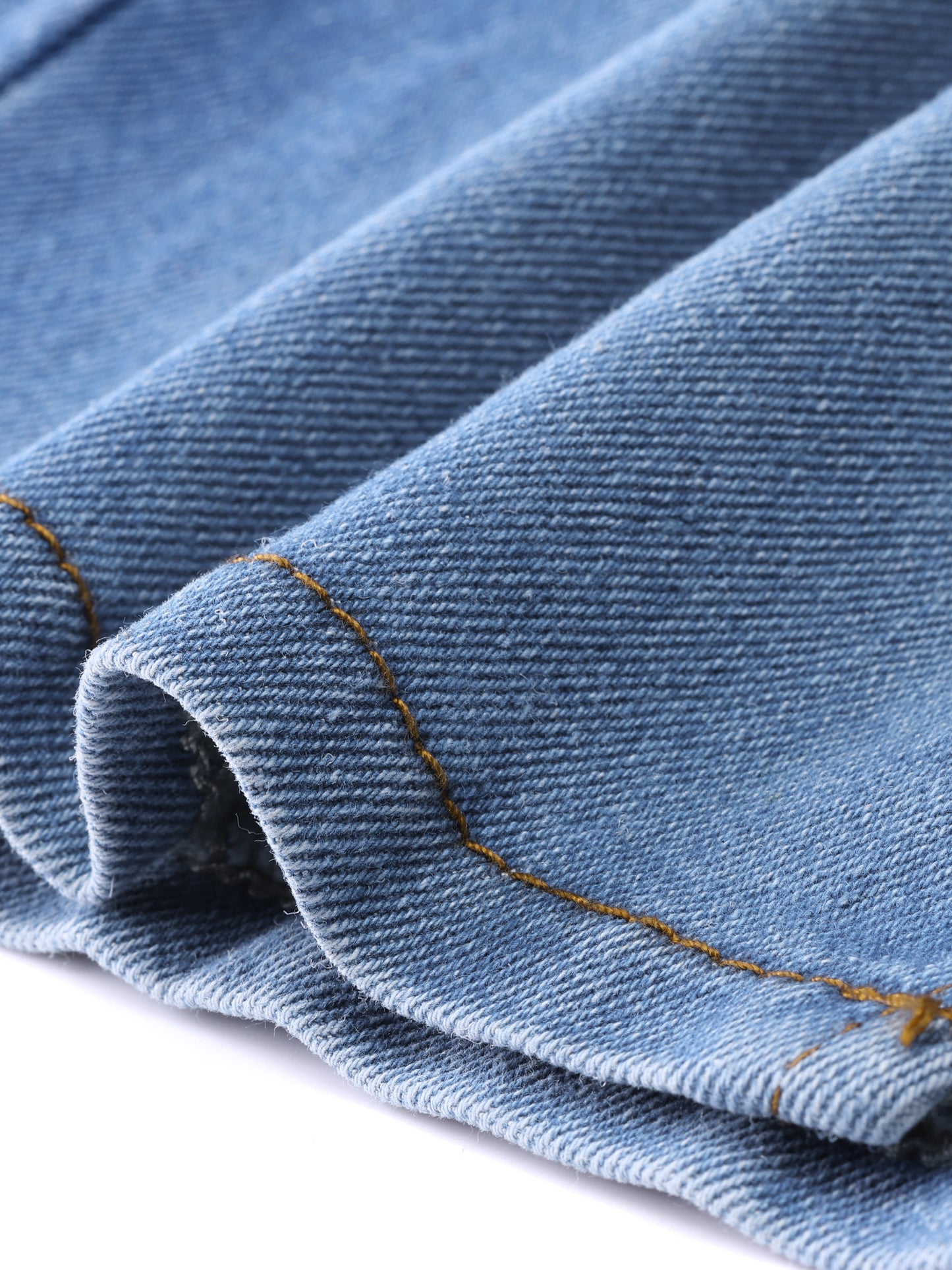 Falda vaquera informal de cintura alta con abertura frontal para mujer