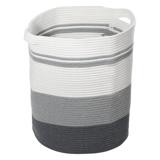 Laundry Basket Hamper, 16"x18" Tall Woven Bohemia Laundry Basket, 78L Gray