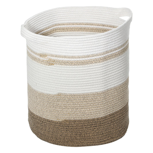 Laundry Basket Hamper, 16"x18" Tall Woven Bohemia Laundry Basket, 78L Coffee Color