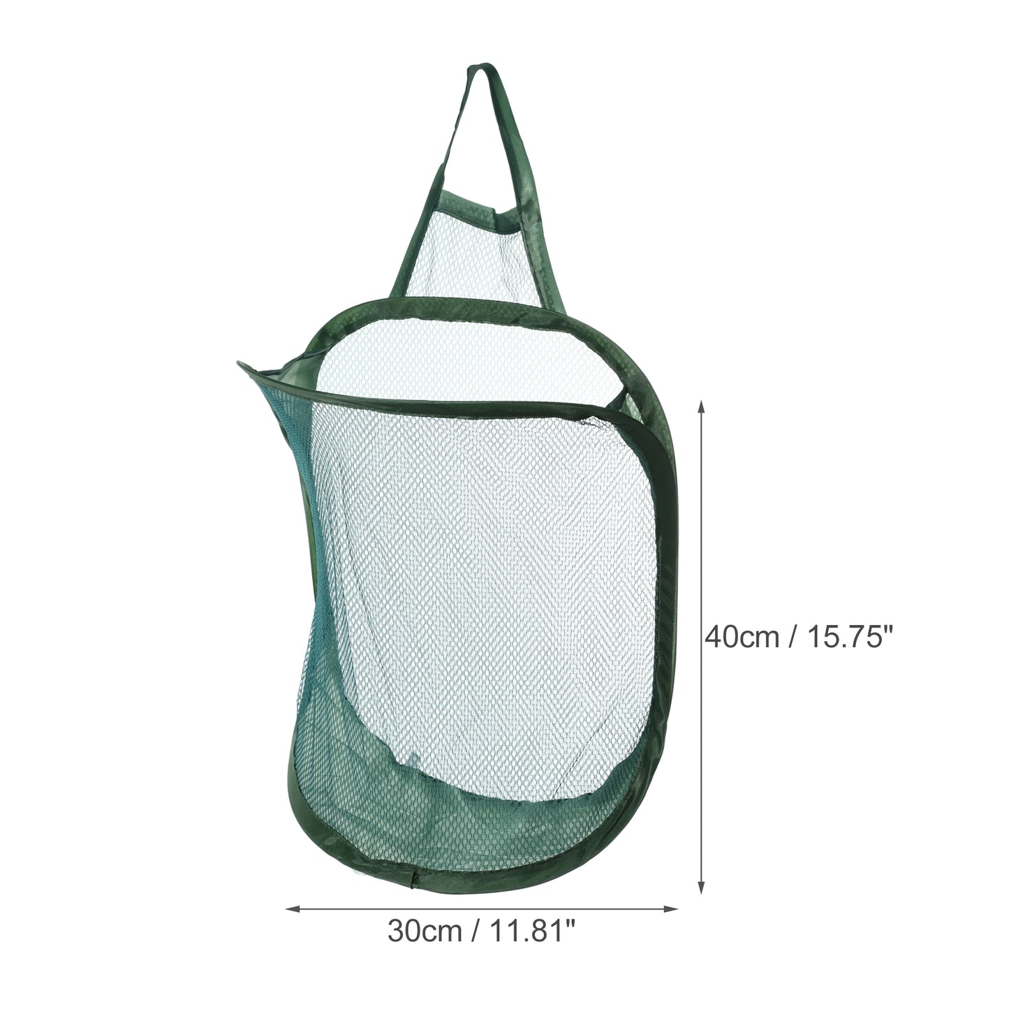 Wall-mounted Folding Laundry Basket for Bathroom 11.81"x7.09"x15.75" 20L Green