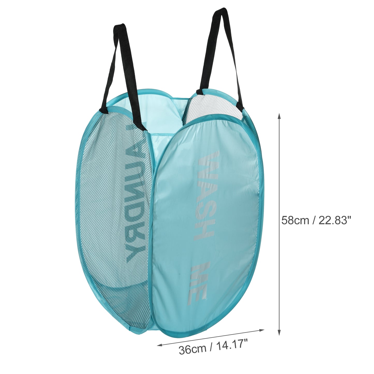 Folding Laundry Basket Durable Folding Laundry Hamper for Bathroom 75L Blue