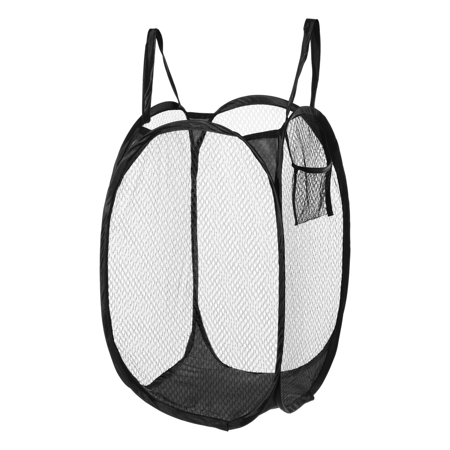 Folding Laundry Basket Durable Laundry Hamper for Bathroom 40L Black