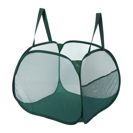 Folding Laundry Basket Portable Hamper Basket for Bathroom 90L Green