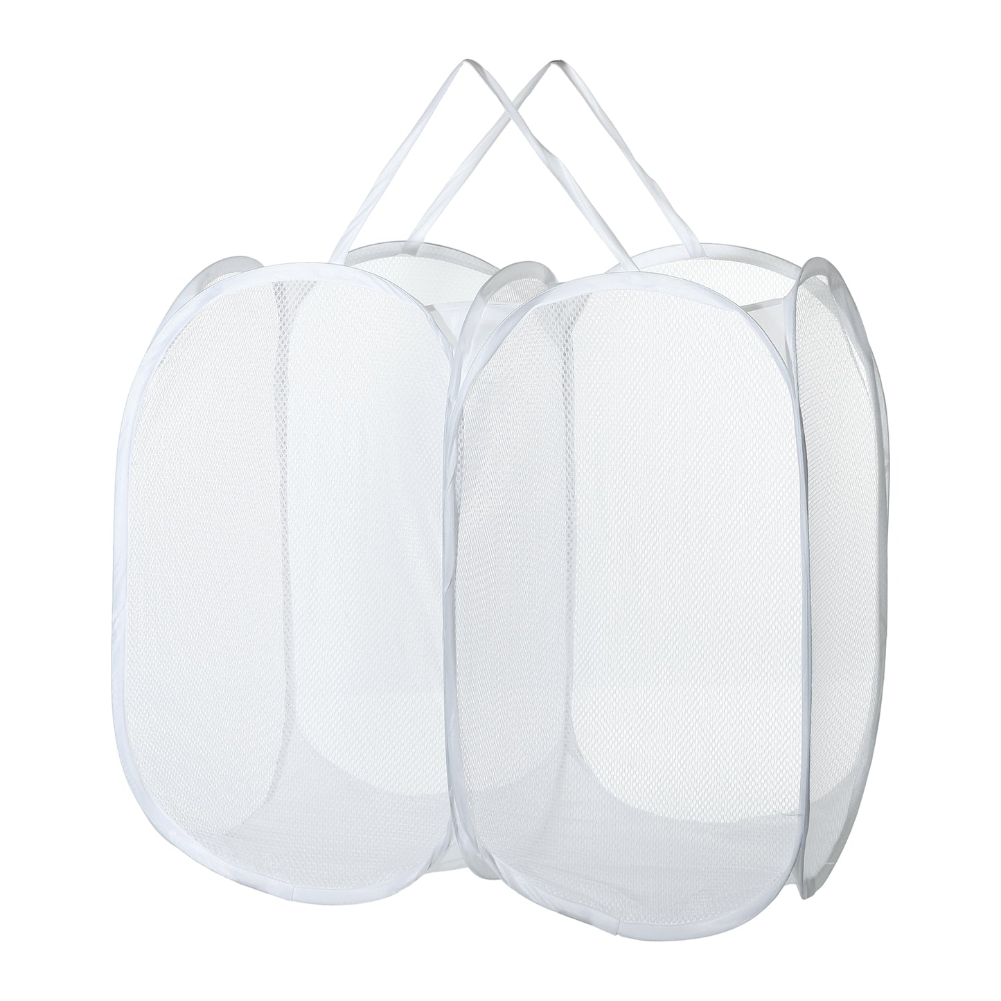 Folding Laundry Basket Portable Hamper Basket for Bathroom 140L White